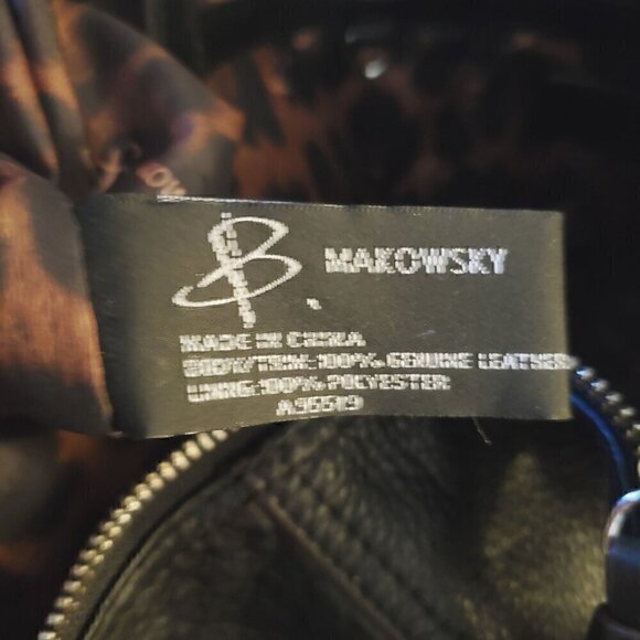 B Makowsaki Black Leather Shoulder Bag - Picture 11 of 11